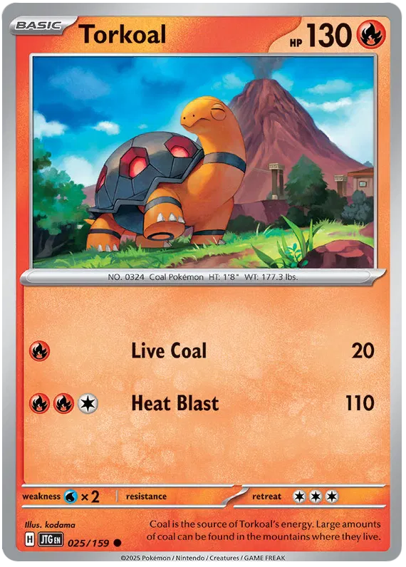 Torkoal Pokemon card from Journey Together