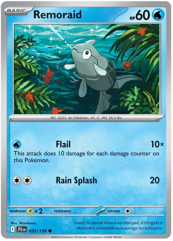 Remoraid Pokemon card from Journey Together