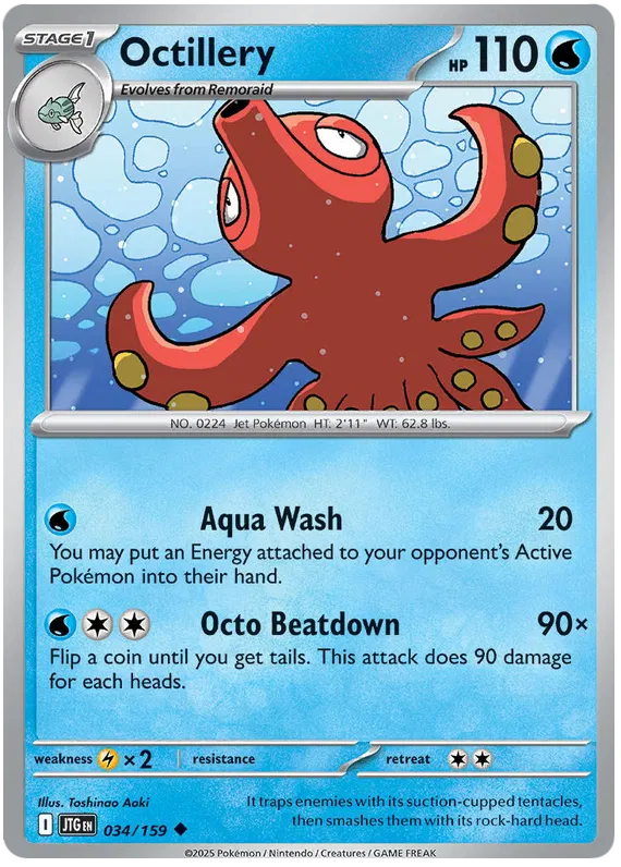 Octillery Pokemon card from Journey Together