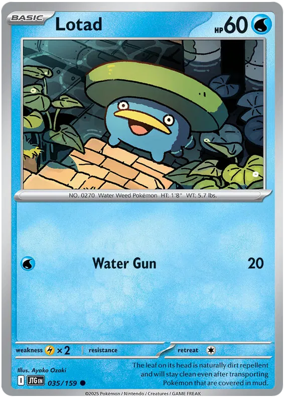 Lotad Pokemon card from Journey Together