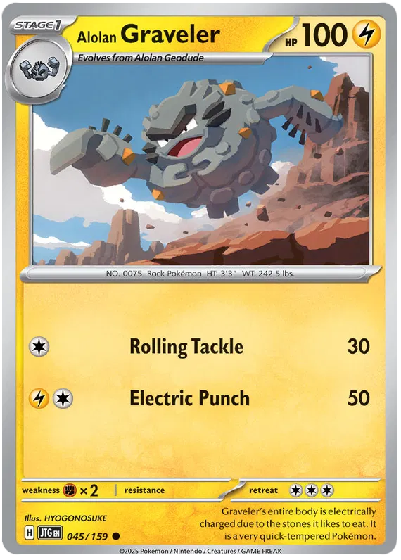 Alolan Graveler Pokemon card from Journey Together