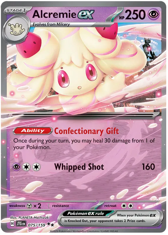 Alcremie ex Pokemon card from Journey Together