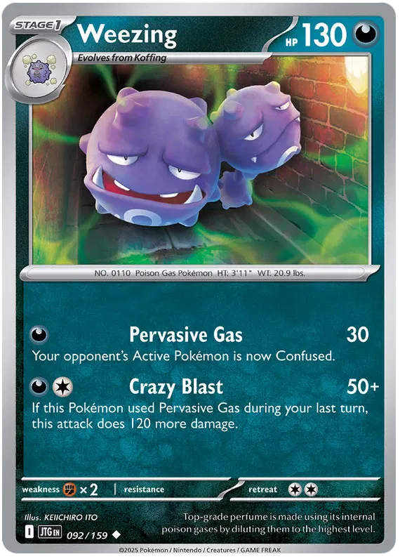 Weezing Pokemon card from Journey Together
