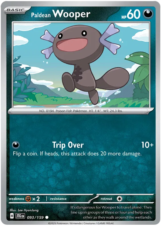 Paldean Wooper Pokemon card from Journey Together