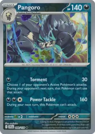 Pangoro Reverse Holo Pokemon card from Journey Together