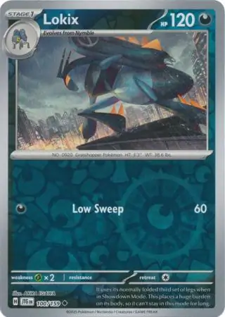 Lokix Reverse Holo Pokemon card from Journey Together
