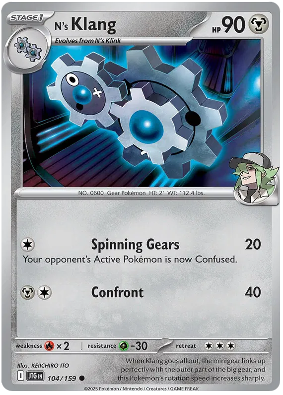 N's Klang Pokemon card from Journey Together