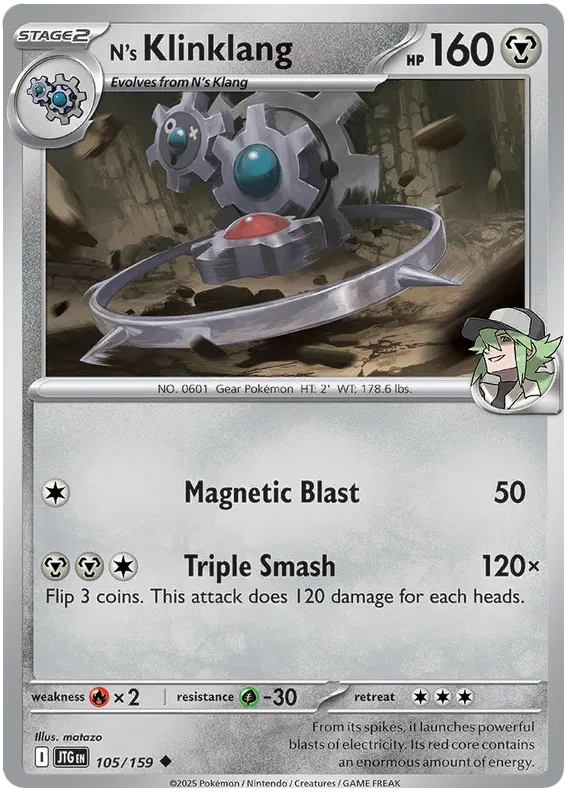 N's Klinklang Pokemon card from Journey Together