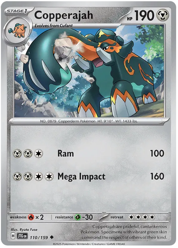Copperajah Pokemon card from Journey Together