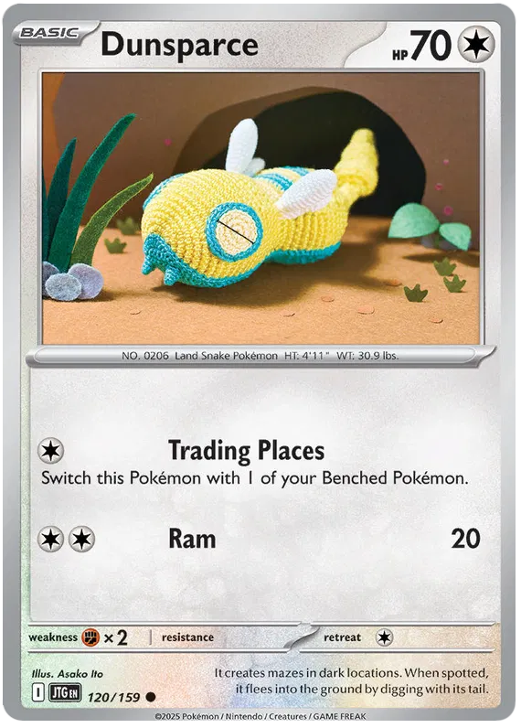 Dunsparce Pokemon card from Journey Together