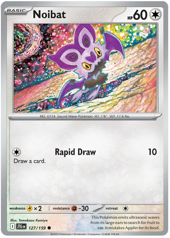 Noibat Pokemon card from Journey Together