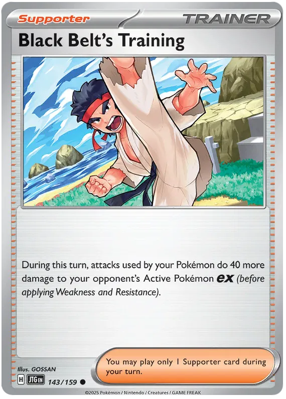 Black Belt's Training Pokemon card from Journey Together