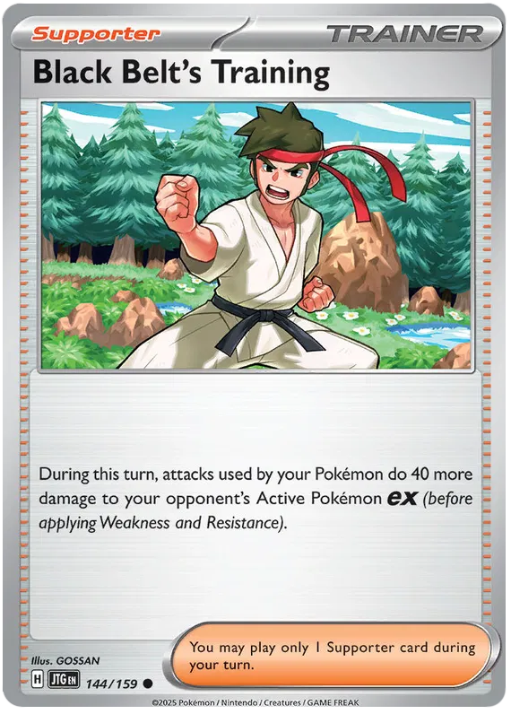 Black Belt's Training Pokemon card from Journey Together