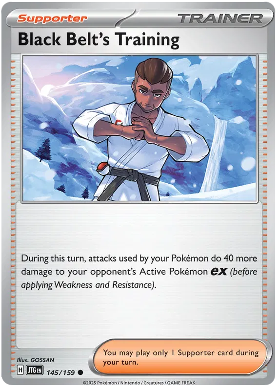 Black Belt's Training Pokemon card from Journey Together