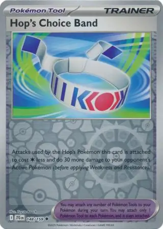 Hop's Choice Band Reverse Holo Pokemon card from Journey Together