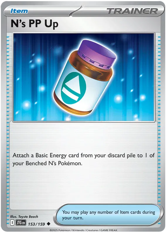 N's PP Up Pokemon card from Journey Together