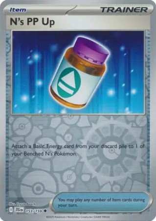 N's PP Up Reverse Holo Pokemon card from Journey Together
