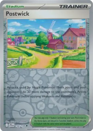 Postwick Reverse Holo Pokemon card from Journey Together
