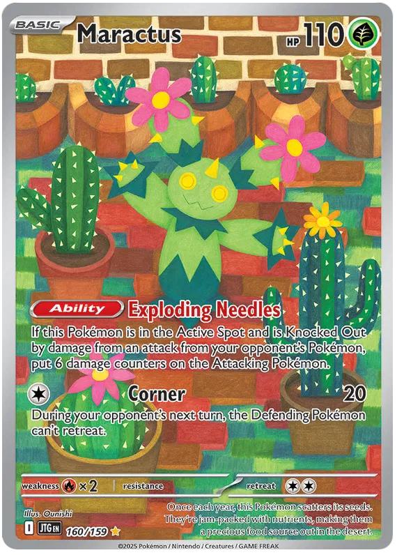 Maractus Pokemon card from Journey Together