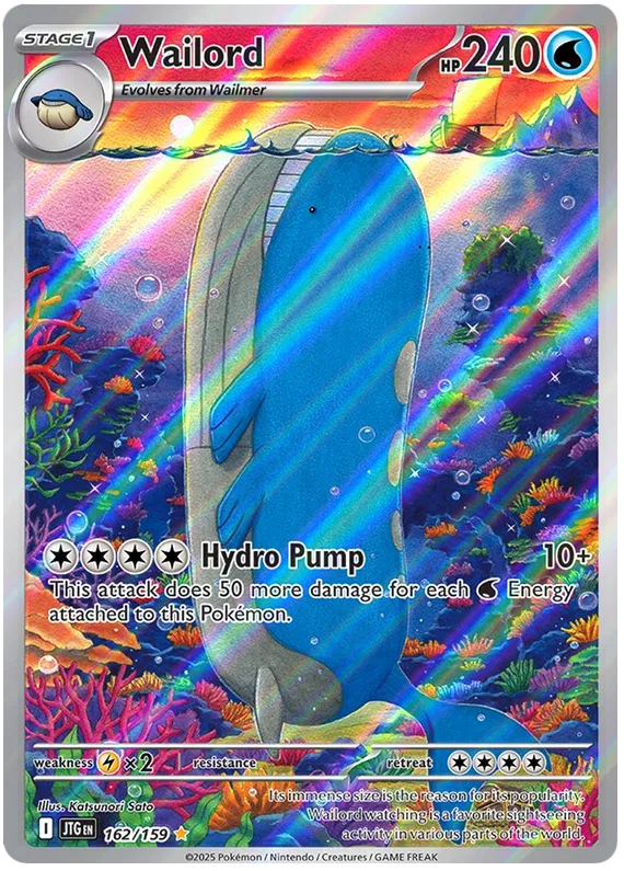 Wailord Pokemon card from Journey Together