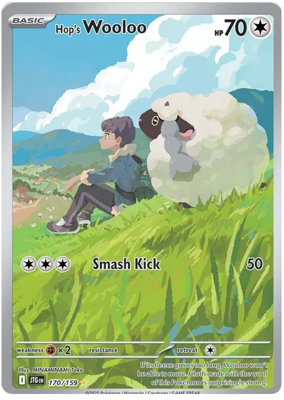 Hop's Wooloo Pokemon card from Journey Together