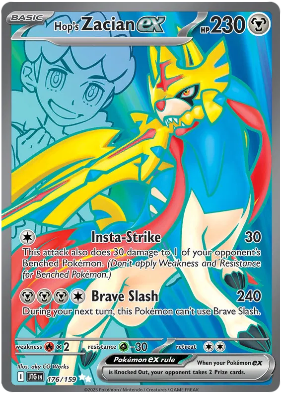 Hop's Zacian Pokemon card from Journey Together