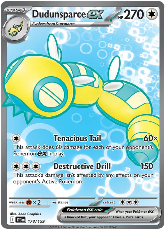 Dudunsparce Pokemon card from Journey Together