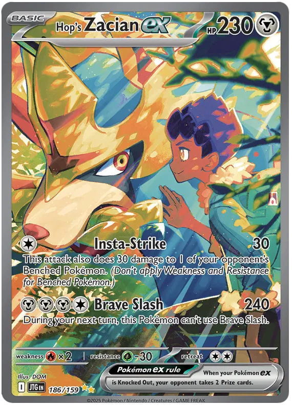 Hop's Zacian Pokemon card from Journey Together