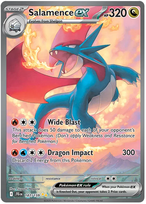 Salamence Pokemon card from Journey Together