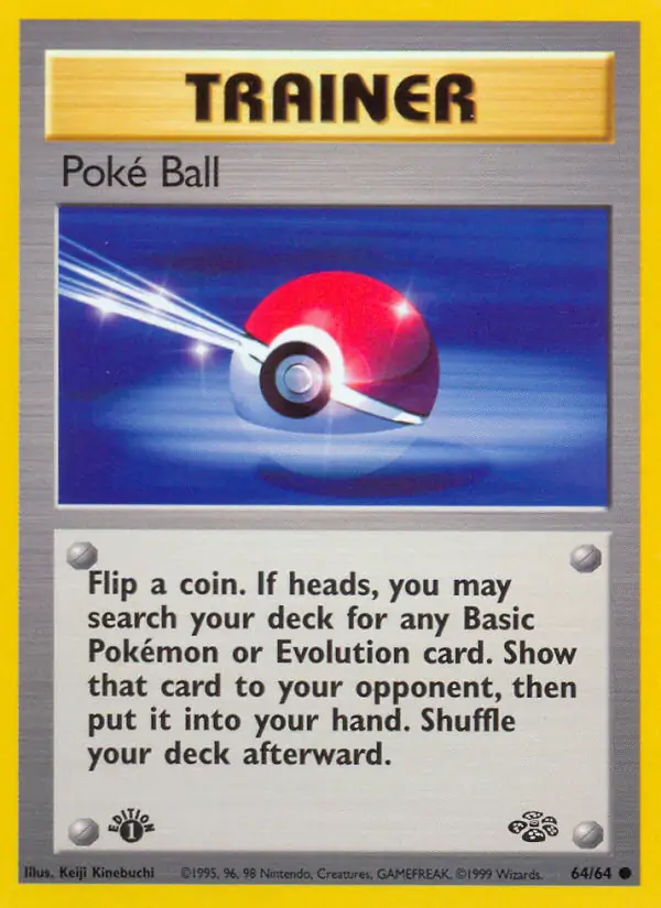 Poke Ball Pokemon card from Jungle 1st Edition