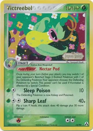 Victreebel Reverse Holo Pokemon card from Legend Maker