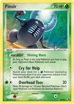 Pinsir Pokemon card from Legend Maker
