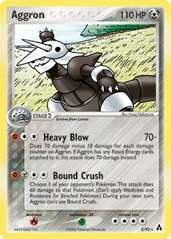 Aggron Holo Pokemon card from Legend Maker