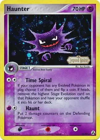 Haunter Reverse Holo Pokemon card from Legend Maker