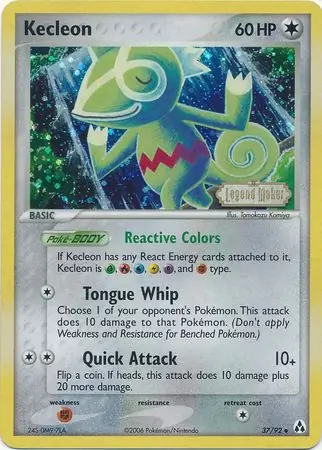 Kecleon Reverse Holo Pokemon card from Legend Maker