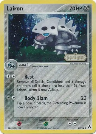 Lairon Reverse Holo Pokemon card from Legend Maker