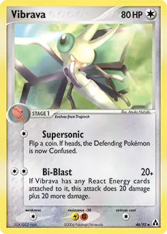 Vibrava Pokemon card from Legend Maker
