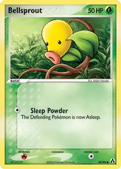 Bellsprout Pokemon card from Legend Maker