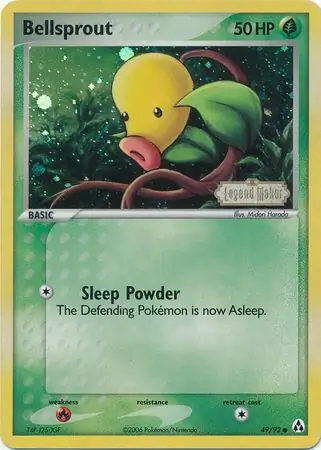 Bellsprout Reverse Holo Pokemon card from Legend Maker
