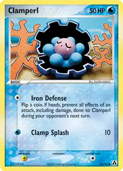 Clamperl Pokemon card from Legend Maker