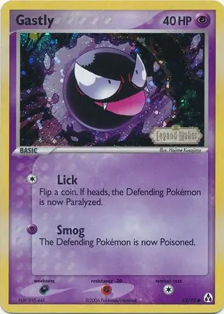 Gastly Reverse Holo Pokemon card from Legend Maker