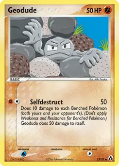 Geodude Pokemon card from Legend Maker