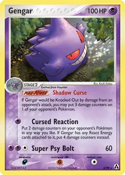 Gengar Holo Pokemon card from Legend Maker