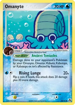 Omanyte Pokemon card from Legend Maker
