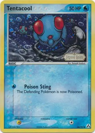 Tentacool Reverse Holo Pokemon card from Legend Maker