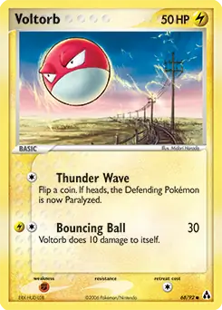 Voltorb Pokemon card from Legend Maker