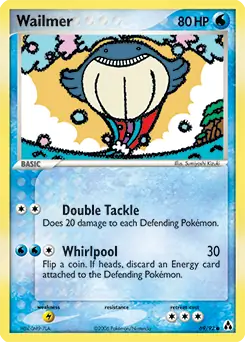Wailmer Pokemon card from Legend Maker