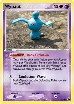 Wynaut Pokemon card from Legend Maker