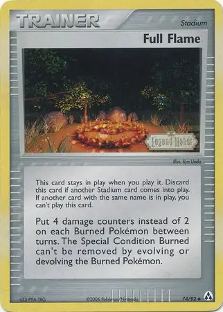 Full Flame Reverse Holo Pokemon card from Legend Maker