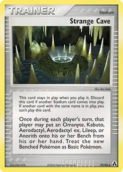 Strange Cave Pokemon card from Legend Maker